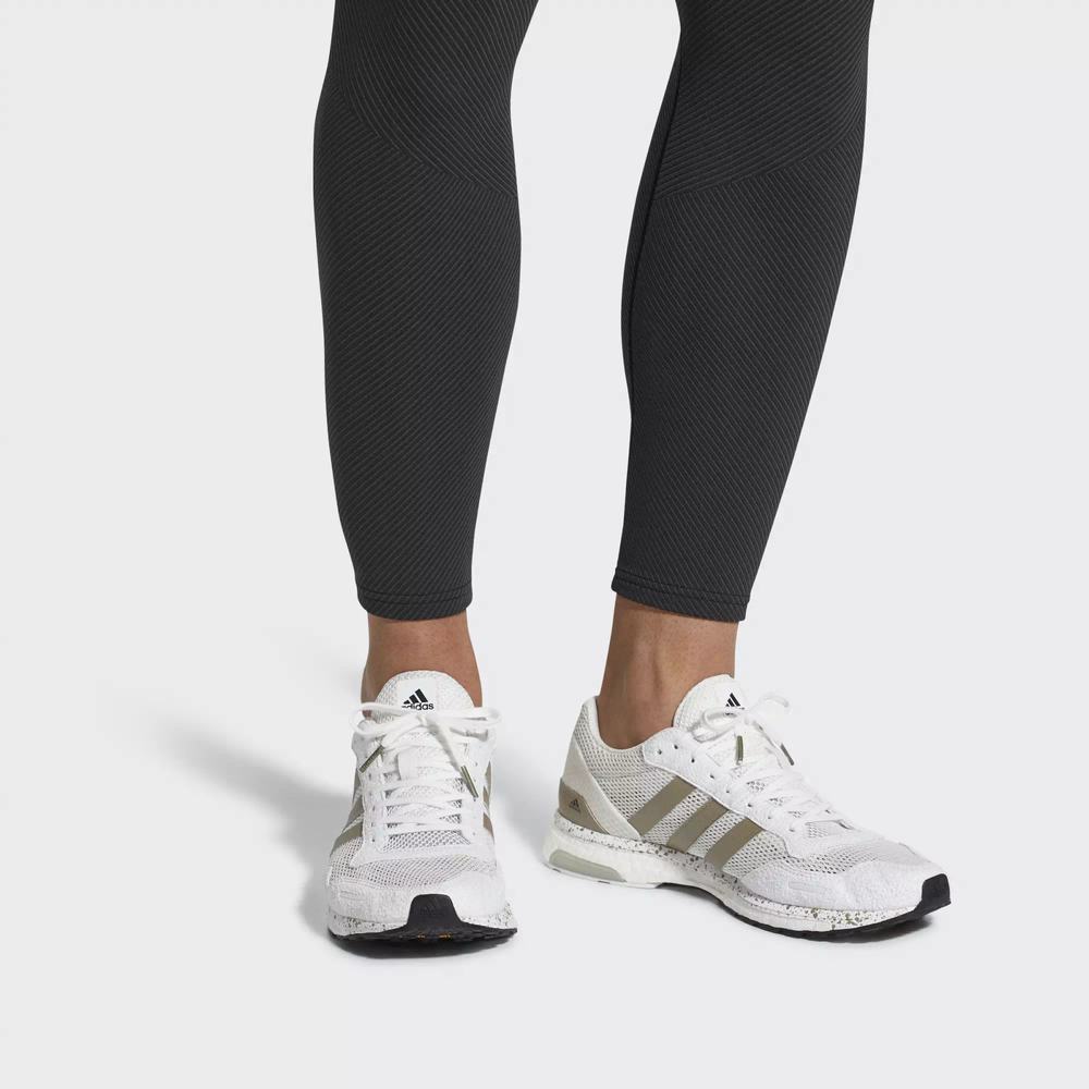 Adidas Adizero Adios 3 Tenis Para Correr Blancos Para Hombre (MX-42245)